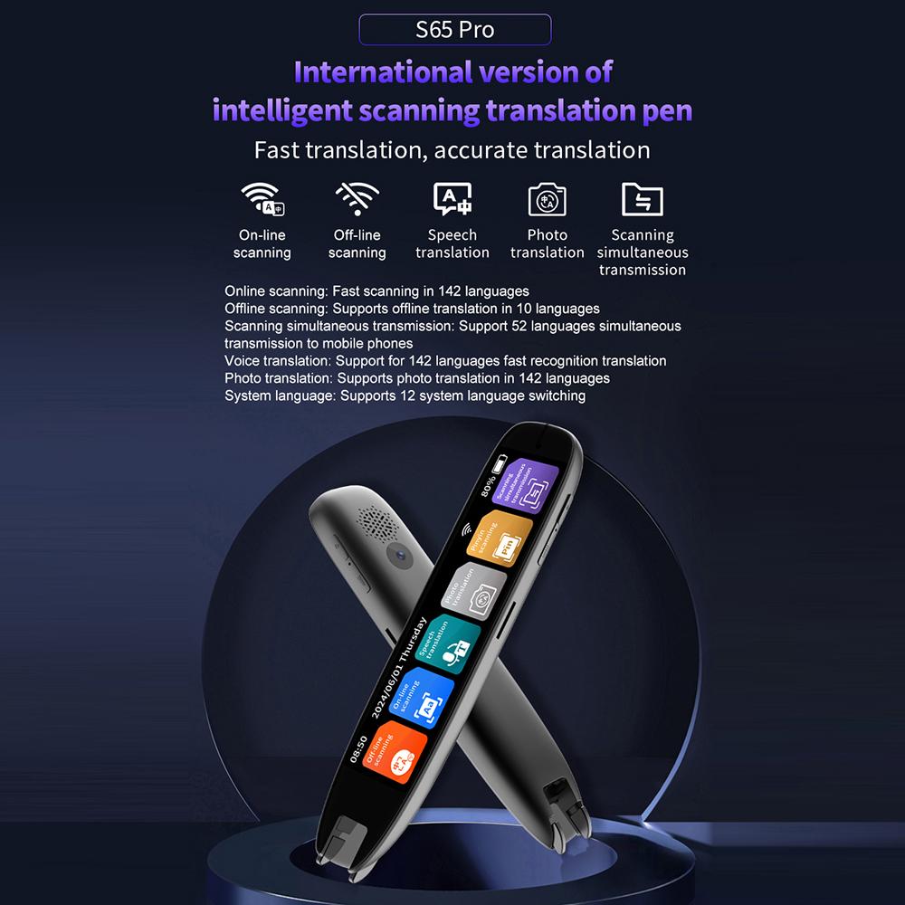 Dictionary Translation Pen Scan Reader Device Text Scanning Reading Translator WiFi/BT Connection Online Photo Translate