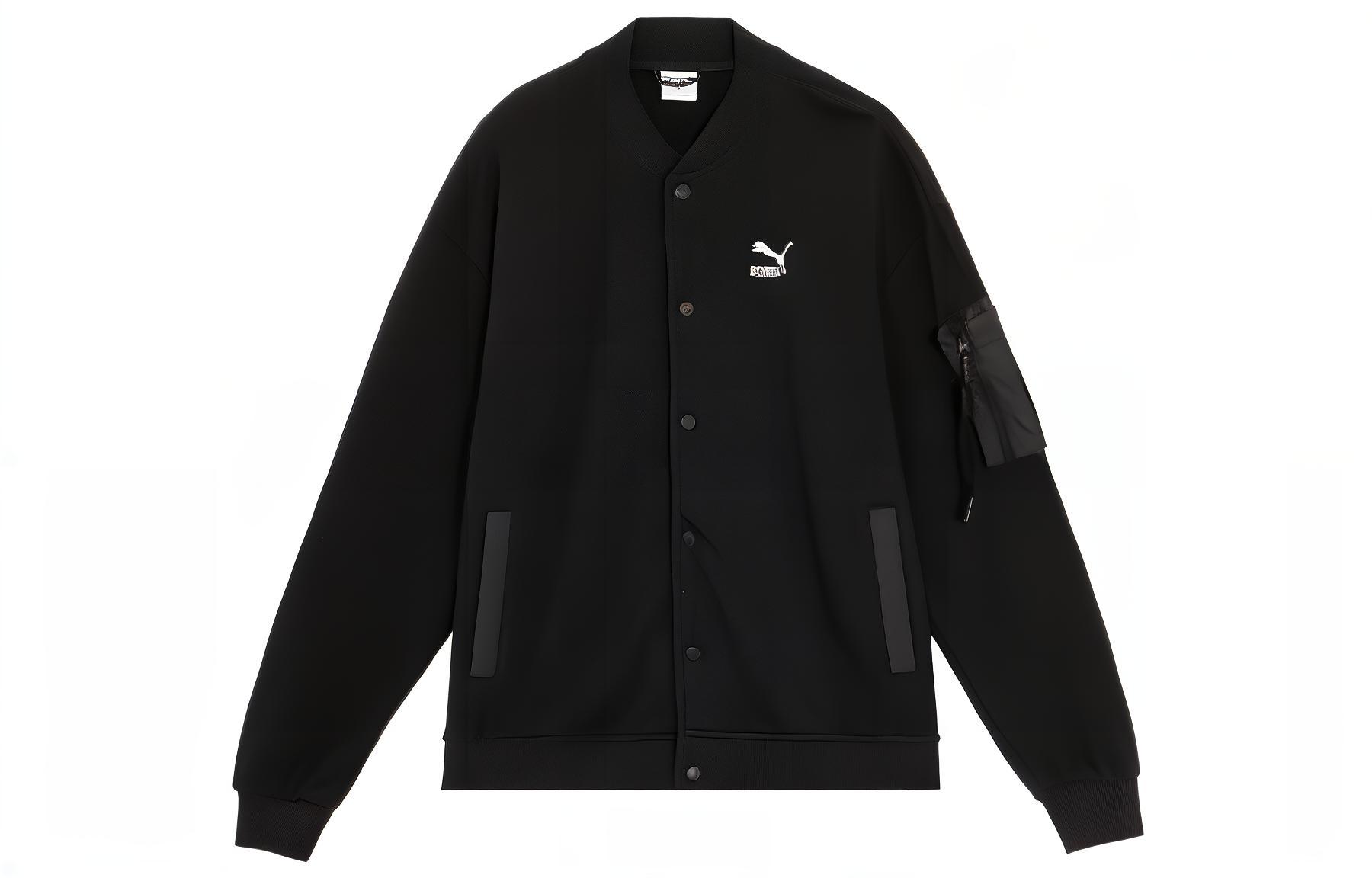Куртки PUMA Унисекс Черный Воротник-стойка Умеренный Другое 677394-01 L