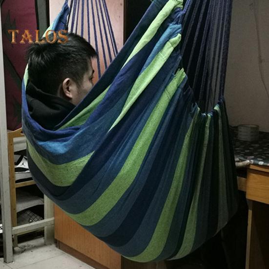 Hammock Chair Foldable Heavy Duty Lightweight Portable Handmade Cotton Weave Indoor Outdoor Garden Tree Hanging Swing Chair Seat