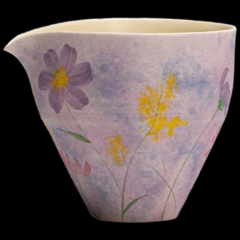 

Hand-Painted Ceramic Gesang Flower Tea Set