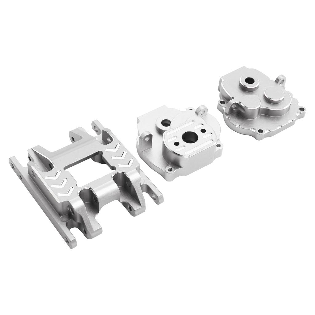 Gearbox Housing and Base Set Aluminum Alloy Low Noise RC Gearbox Case for Traxxas TRX4M 1 18 Silver