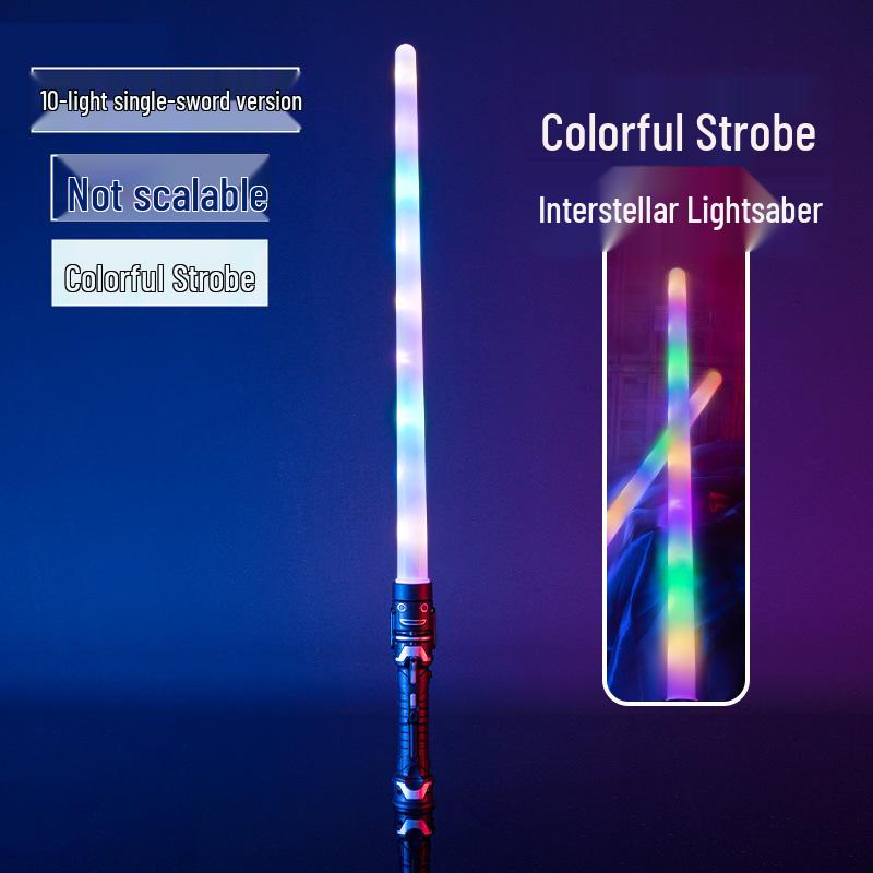 Two-in-One Telescopic Lightsaber Toy for Kids - Luminous Star Wars Laser Sword