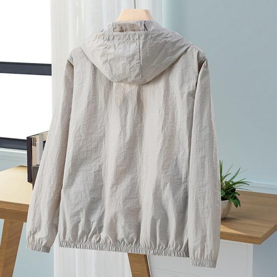 Sun Protection Jacket Waterproof Quick Dry Windbreaker Hooded Fishing Hunting Clothes Lightweight Full Zipper Side Pockets Spring Autumn Jacket for