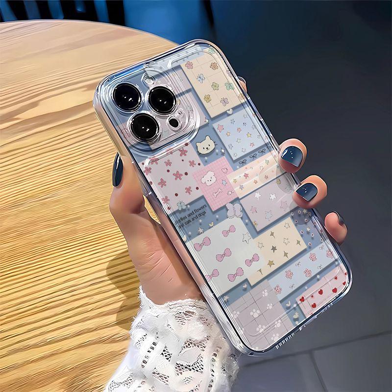 

Мультяшный чехол-накладка «Звезда и бант» для Apple 16 Pro Max/17/13/14/15 с точными вырезами iPhone 11 PROMAX