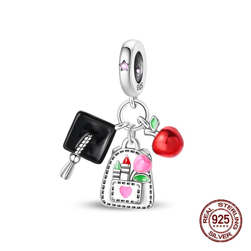 Copper Graduation Season Series Owl Bachelor'S Hat Charms Beads Suitable For 3Mm Original Design Bracelets DIY Style Jewelry