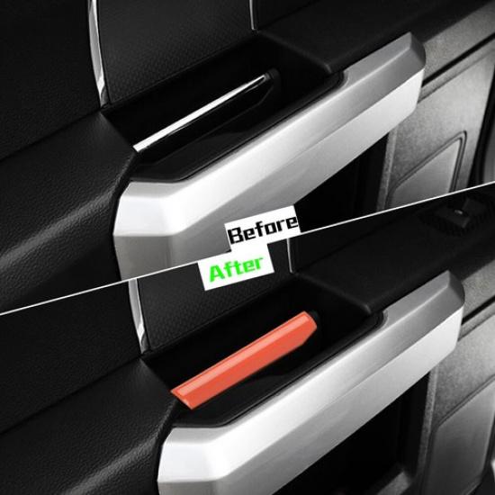 Interior Door Handle Cover Trim Strips Decoration For Ford F150 2021-2022 Orange