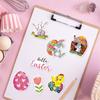 50/100PCS Multicolor Cartoon Rabbit Stickers Vinyl Holographic Glisten Easter Egg Decals Waterproof Self-adhesive
