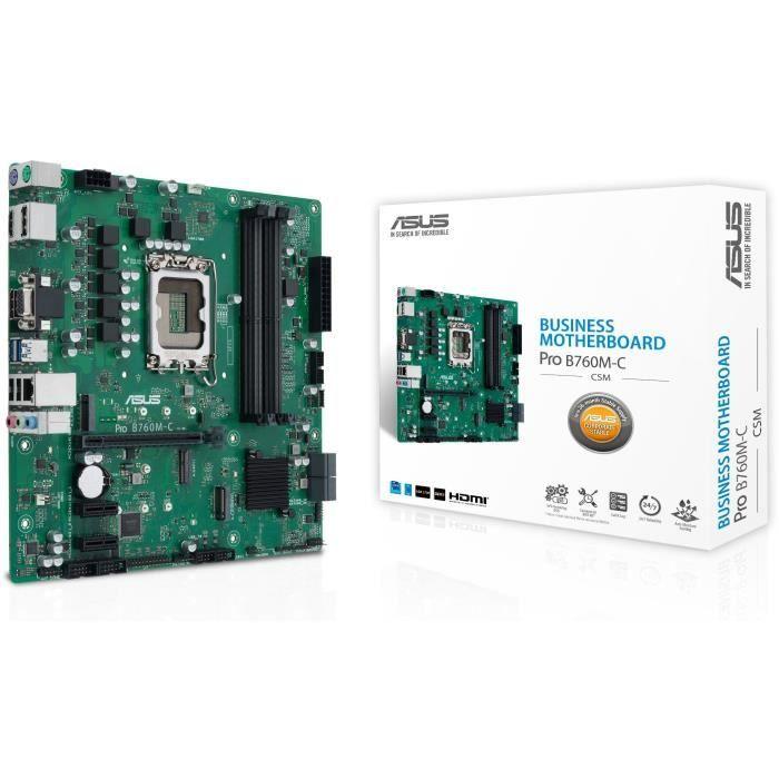 Carte mère - ASUS - PRO B760M-C-CSM - Intel B760 LGA 1700 micro ATX