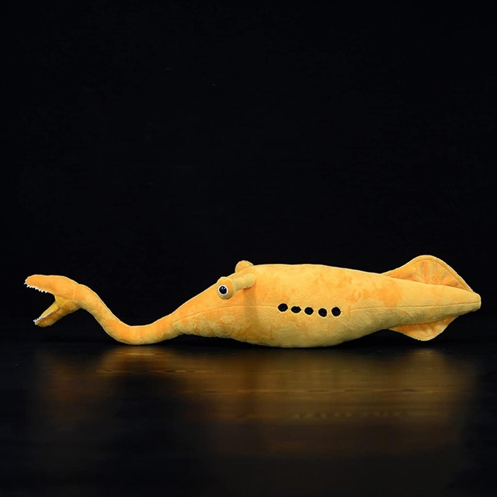ZHONGXIN MADE Realistic Cambrian Ancient Creature Tullimonstrum Plush Toy 60cm Cute Cambrian Tully Monster Stuffed Animal Model Stuffed Toy Boy Girl