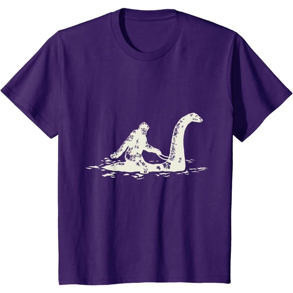 Bigfoot Sasquatch Riding The Loch Ness Funny T-Shirt