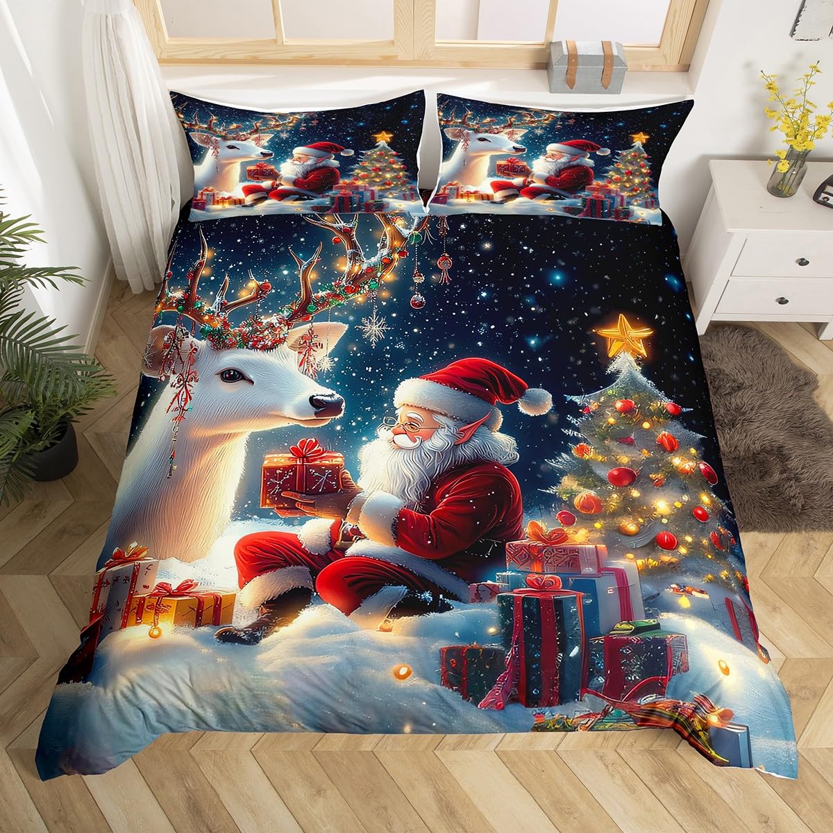 

Снежный человек Merry Christmas 3D Печать Комплект постельного белья Свежий Стиль Уютный Мягкий Пододеяльник Размеры King Quen Twin Подарок на День Рождения Декор Спальни 135*200cm Eu-Single