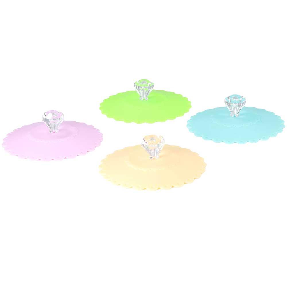 Glass Cup Accessories Leak Proof Anti-Dust Cup Seal Cup Lid Silicone Lids Cup Covers For Drinks
