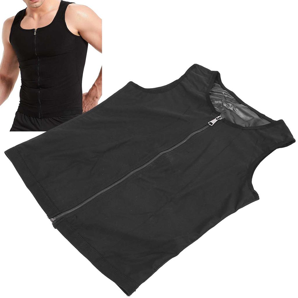 Men Sweat Vest Waist Trainer Workout Sauna Tank Top Male Body Shaper Shirt Vest