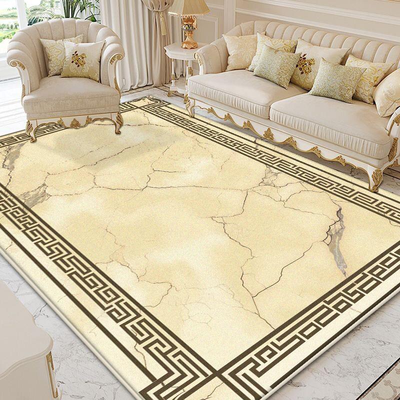 Luxury Gold Living Room Carpet Large Area Decoration Home Bedroom Bedside Rugs High-grade Sofa Side Non-slip Plush Floor Mats