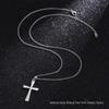Sterling Silver Cross Necklace, Smooth Pendant for Men & Women, S925 Trendy Design