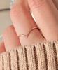 Judien 14K 18K V-Cut Thin Ring