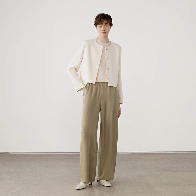 

OVVOVV Women s Satin Acetate Wide-Leg Casual Pants L