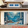 2D Beach Nautical Tapestry, Starfish Seashell & Fishing Net Background