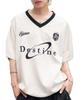 WEGO Short Sleeve Faux Suede Perfect for and Size L Men's T-Shirt, Gaming, Summer, Streetwear, Sports, White/Ivory,