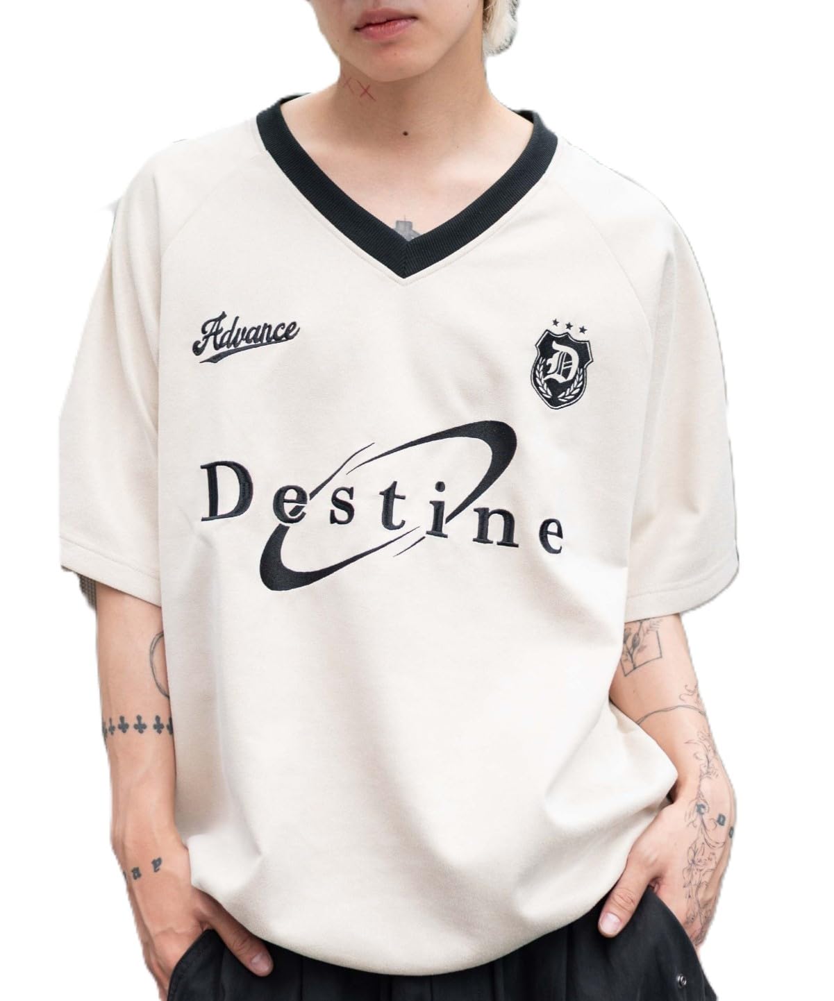 

WEGO Short Sleeve Faux Suede Perfect for and Size L Men s T-Shirt, Gaming, Summer, Streetwear, Sports, White/Ivory,