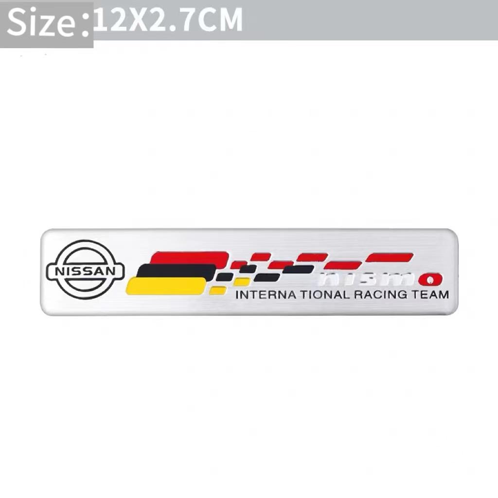 AQS3 Aluminum Car Badge Body Side Sticker Fender Trunk Decor Decal Styling For Nissan Juke Leaf Qashqai Patrol Pathfinder X-Trail Nis