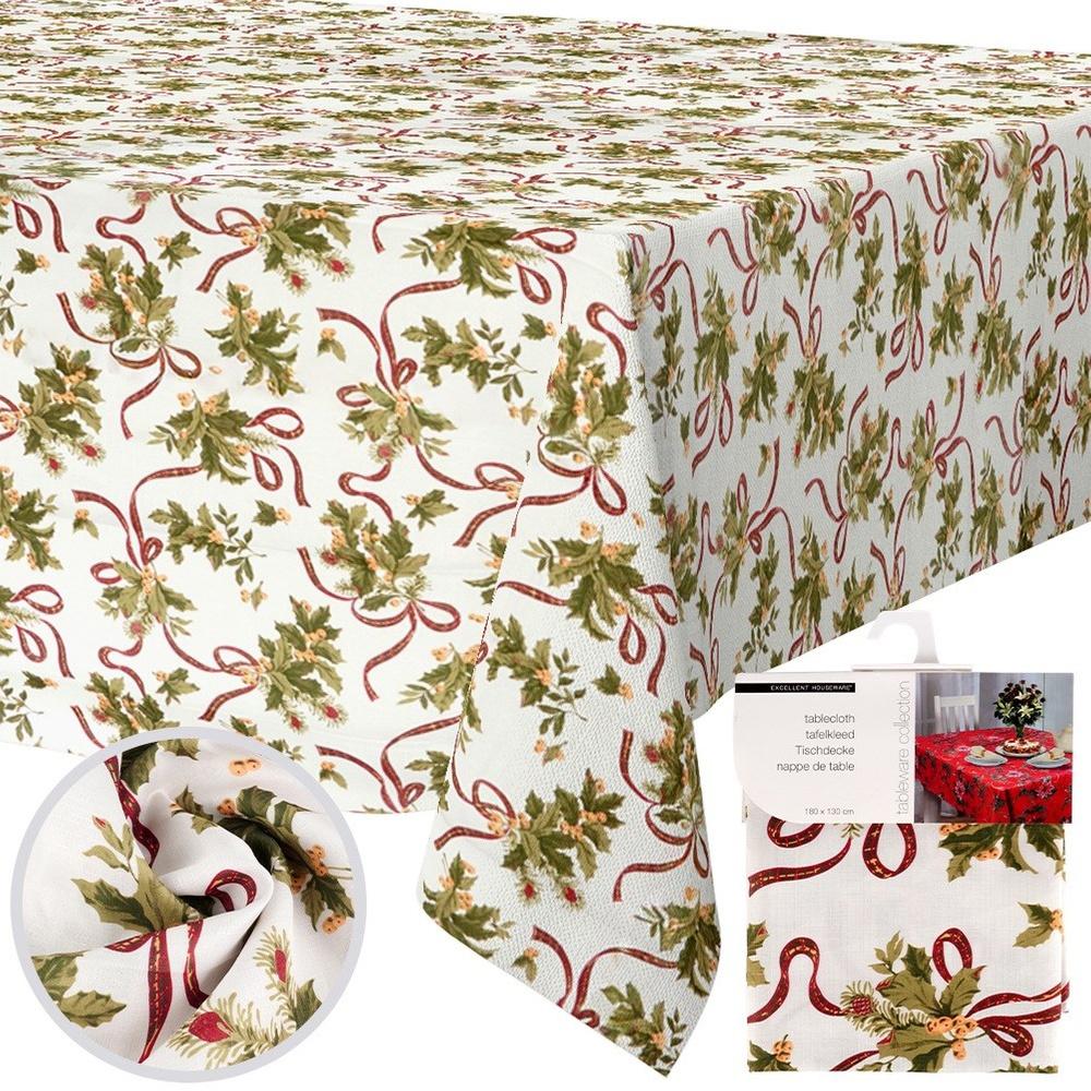 Stain-resistant Christmas tablecloth 180x130 cm