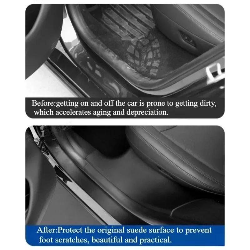8PCS Whole Car Threshold Bar for Tesla Model Y Juniper 2025 Front Rear Door Sill Threshold Strip Guards Protector Accessories