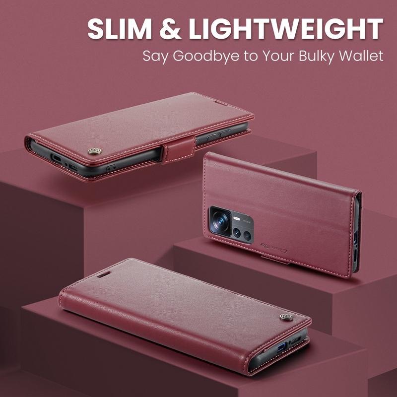 

Магнитный кожаный чехол-книжка с подставкой и кошельком для XiaoMi RedMi 14C 13C 12C Note 14 13 Pro Plus 12 11 11S 10 9 10S Phone Cover RedMi 13C красный