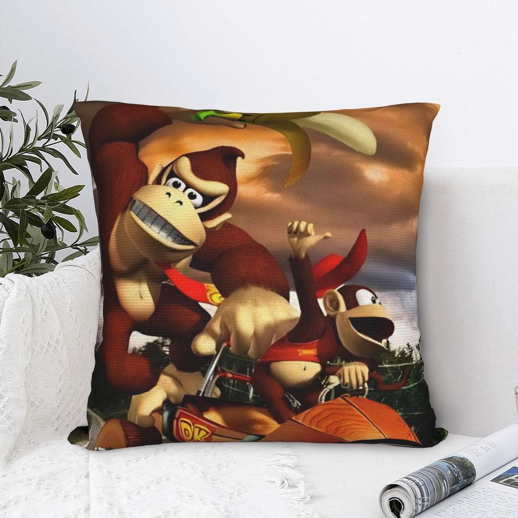 Decorative Pillowcases Donkey Kongs Bananza Games Merch Home  Throw Pillow Case Cover Drop Shipping Multiple Sizes