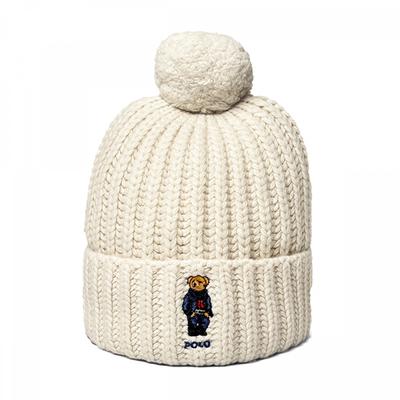 Polo Ralph Lauren Wc0522 105 Berretto Pompon Orso Denim Solido