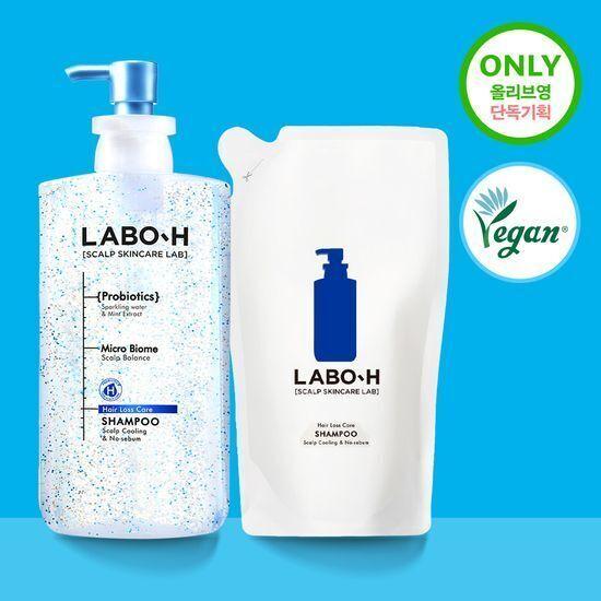 LABO-H Cooling & No-Sebum Shampoo 750+100ML (Refill Plan/Large Capacity/Single Item)