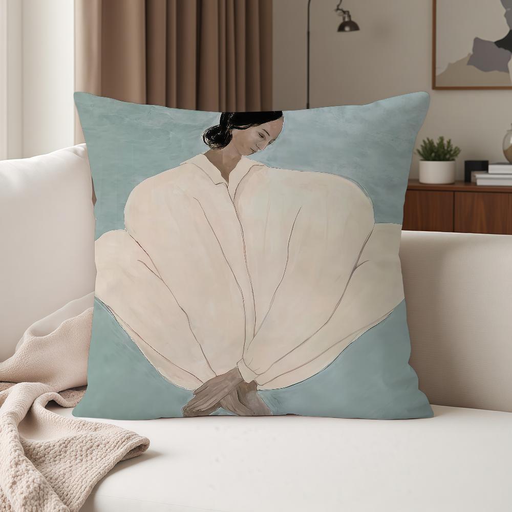 Line Art Ssofia Lind Pillow Case Suitable For Bedrooms Living Rooms Cars Home Decoration