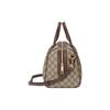 Gucci Borsa Boston Ophidia GG Supreme Pelle Beige Marrone Hardware Doppia G Oro Borsa da Viaggio Duffel per Donna Pendolarismo Quotidiano 772065-96IWG-8745