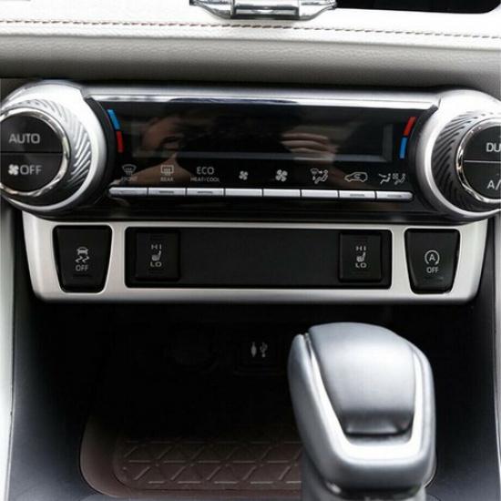 For   Toyota RAV4 Matte Silver Interior Central Control Panel Cover Trim