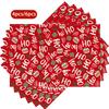 11.81*17.72inch Haha Christmas Ball Branches with Red Background, Christmas Table Mats In Sets of 4/6, Suitable for Kitchen Dining Table Holiday P