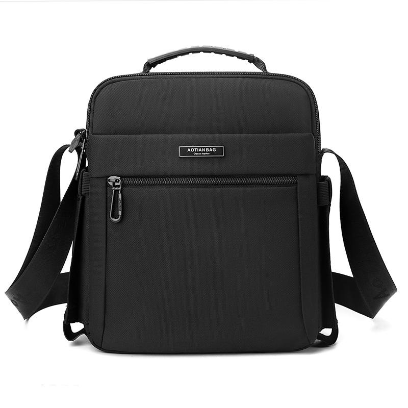 Geantă de afaceri pentru bărbați de capacitate mare, cu compartimente multiple, geantă de umăr crossbody din Oxford