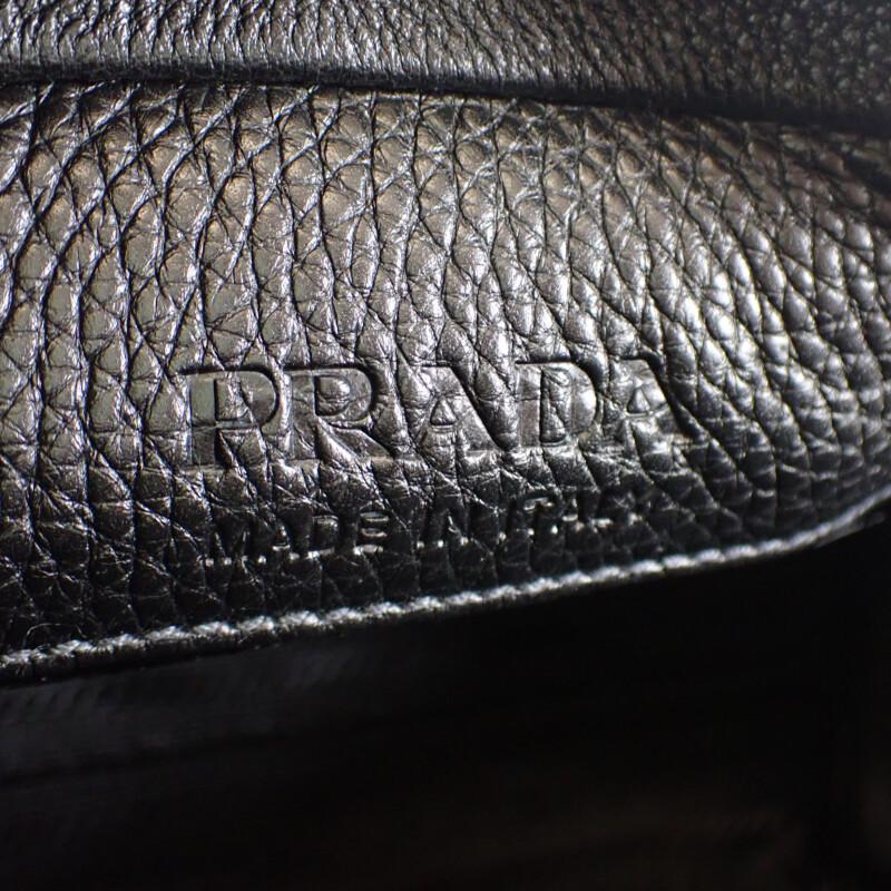 Prada 1BH187 Schultertasche NERO/schwarzes Leder Damen