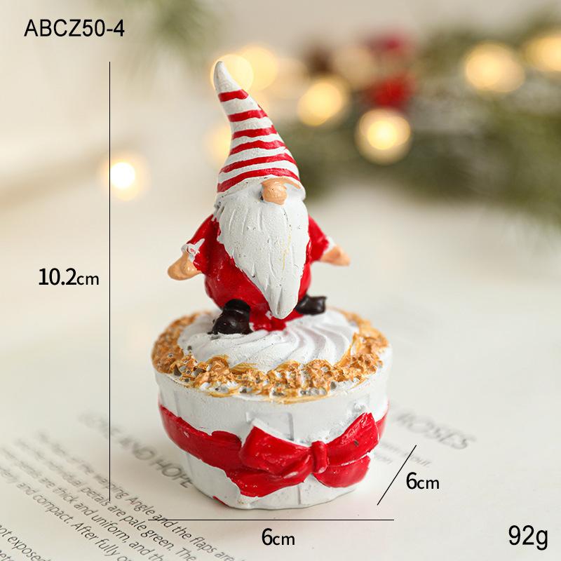 

Resin Christmas mug tabletop ornament cartoon creative Santa Claus Christmas ornament creative gift