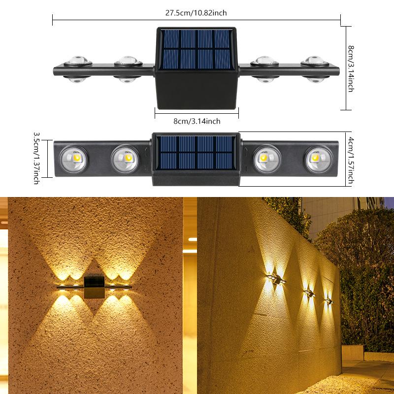 

Outdoor Waterproof Solar Wall Lights Security LED Lights Home Decoration Warm White Solar Garden Lights Parking Lot