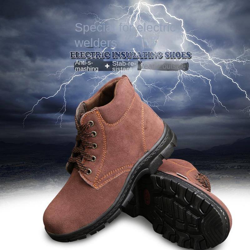 High-top Labor Insurance Shoes Men's Anti-smashing, Anti-piercing, Wear-resistant, Lightweight and Non-slip Safety Shoes