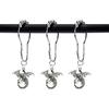 Set of 12 Dragon Shower Curtain Hooks Decorative Home Bathroom Flying Winged Dragon Medieval Fantasy Fairytale Mythical Beast Stainless Steel