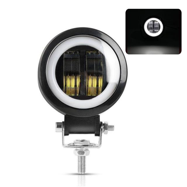 20W Motorcycle LED Work Light & Headlight with Fog Light and Angel Eye Aperture