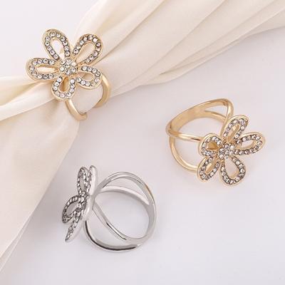 Scarf Ring Buckle And Slides for Women Rhinestone Flower Tshirt Tie Clip Floral Belt Scarf Pin Buckle for Dress Shirts Clothing Accessories