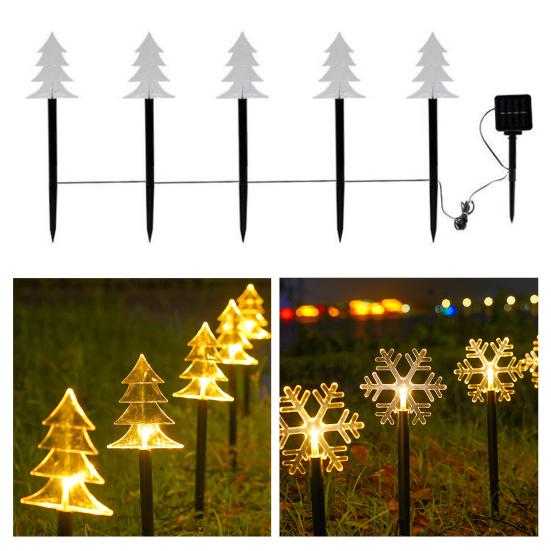 

Solar Light Energy-saving Decorative ABS Xmas Style Ground Plug Light Lawn Landscape Lamp for Yard
