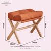 Cotton-filled Cushion Footstool Compact Design Folding Stool Foldable Footstool  Naps Rest