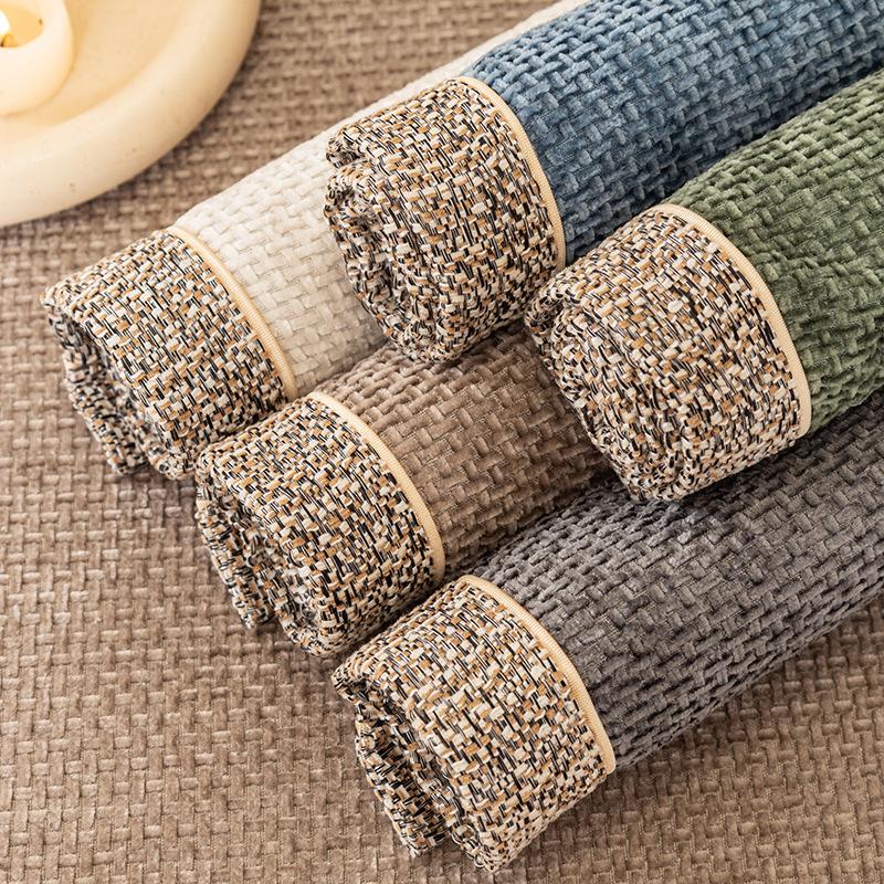 Luxury Modern Chenille Sofa Cushion - High-End, All-Season, Non-Slip, Fully Wrapped, Minimalist Design.