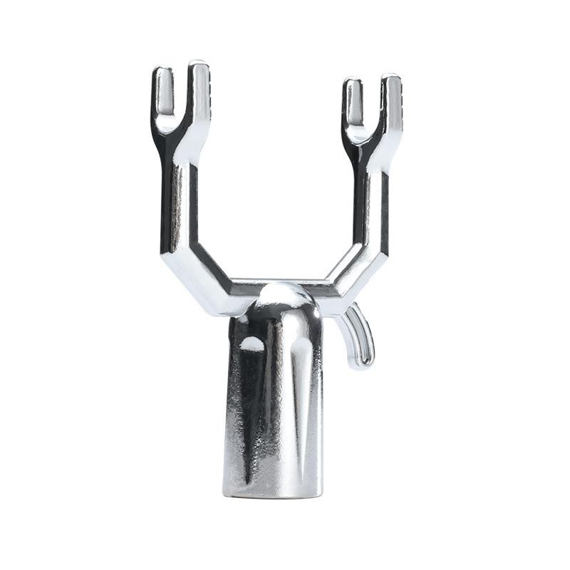 Aluminum Alloy Clothes Pole Fork Head Tool-free Installation High Load Bearing for Novice Easy Replacement Use