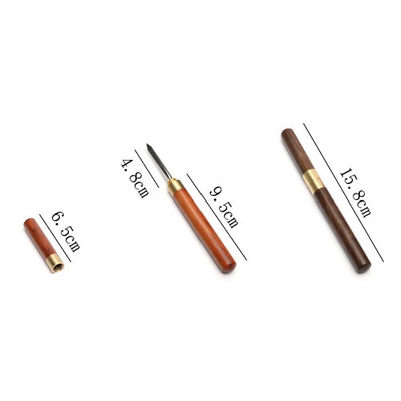 Cuțit pentru ceai din lemn de santal Cuțit cu ac cu mâner din lemn Unelte pentru ceai Puer Instrument profesional pentru spargerea acului conului pentru cărămidă de ceai