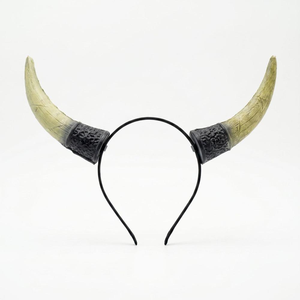 Pu Cosplay Hairband Ox Horn Halloween Hair Hoop Halloween Horns Headband  Masquerade Party