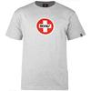 New Bones Bearings Skateboard Shirt Swiss Circle Heather Gray